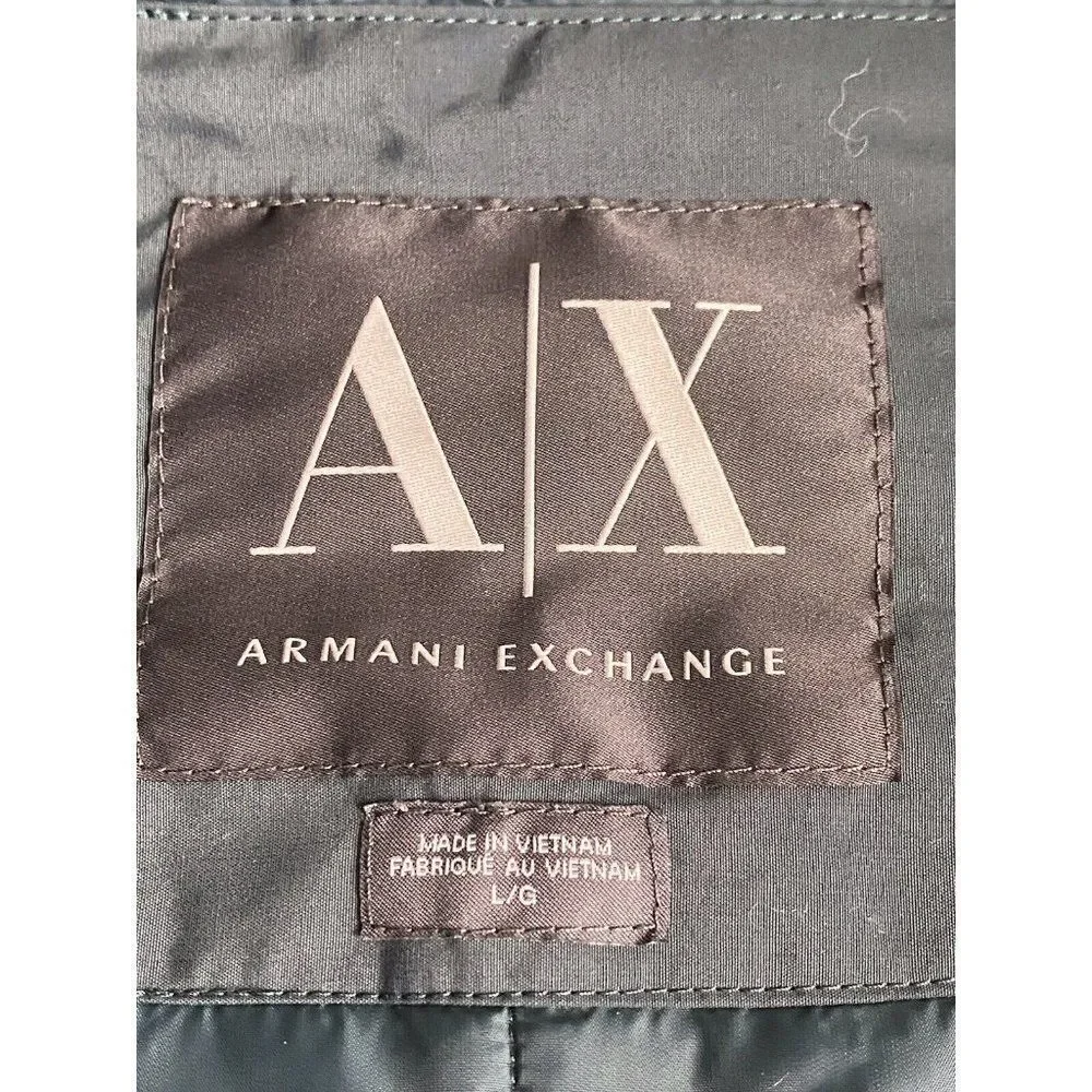 Armani Exchange Men’s Sz L Dark Forest Green 4 Pocket Utility Coat Fall 2014‎